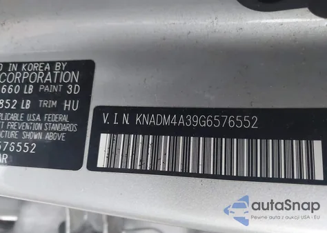 2016 Kia Rio Lx из США, поврежденный, VIN KNADM4A39G6576552